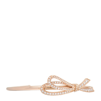 Tiffany 18K Rose Gold Diamond Medium Bow Cuff Bracelet 1 of 4