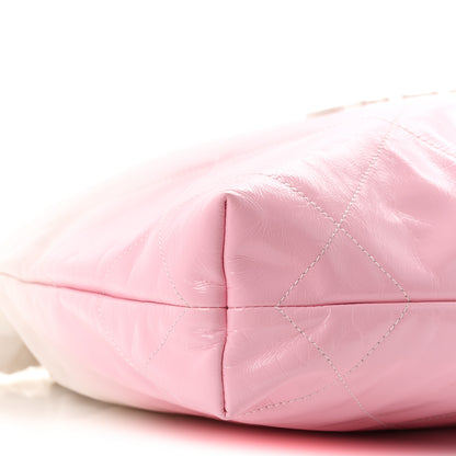 Chanel Patent Gradient Calfskin Quilted Small Chanel 22 White Light Pink 10 of 11