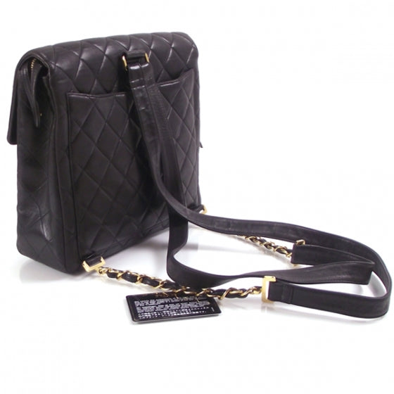 Chanel Lambskin Quilted Backpack Black 3 of 15