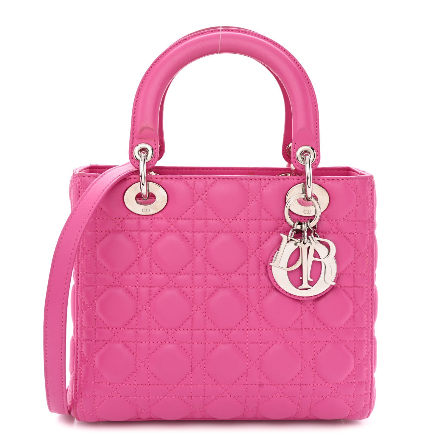 Christian Dior Lambskin Cannage Medium Lady Dior Pink 1 of 16