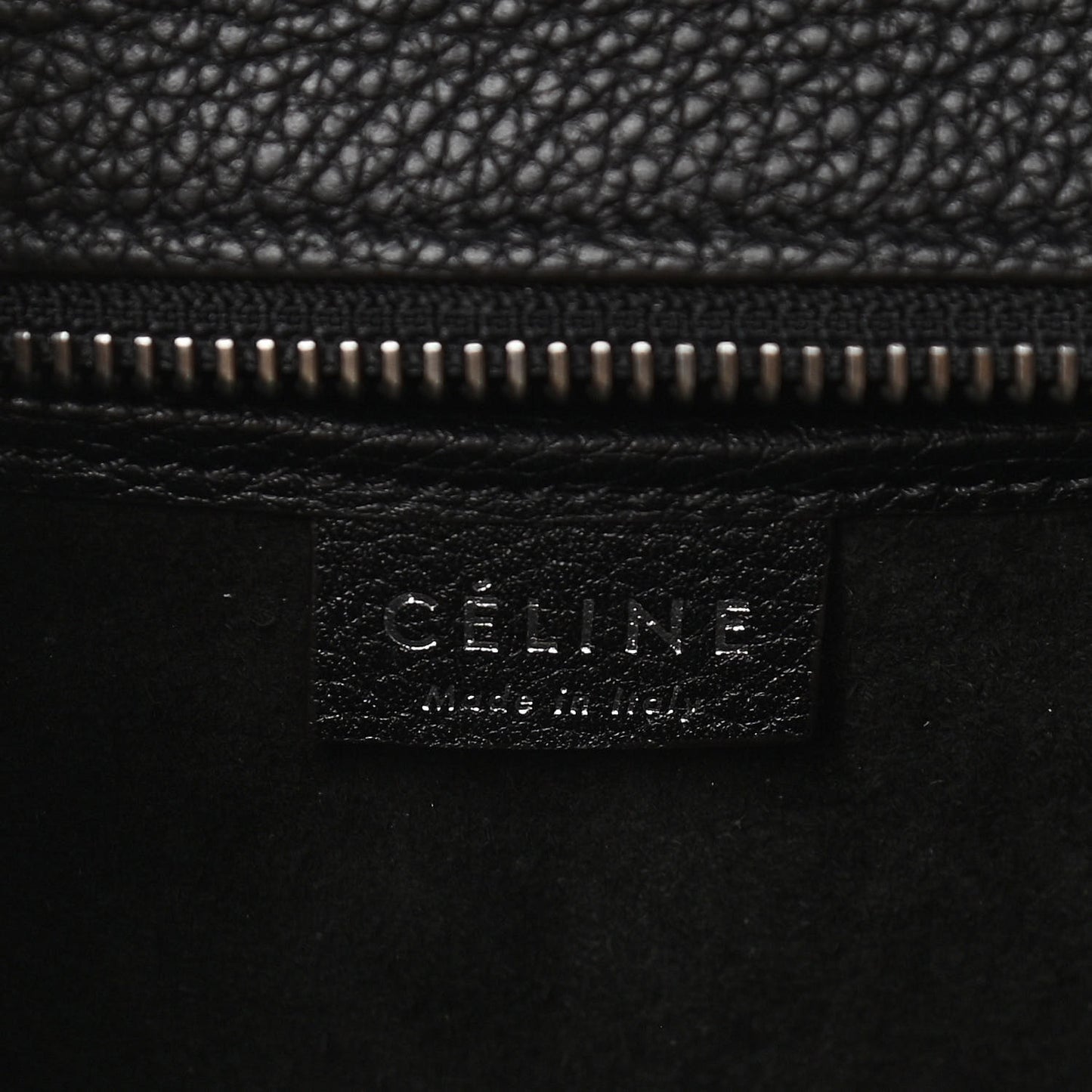 Drummed Calfskin Nano Luggage Black