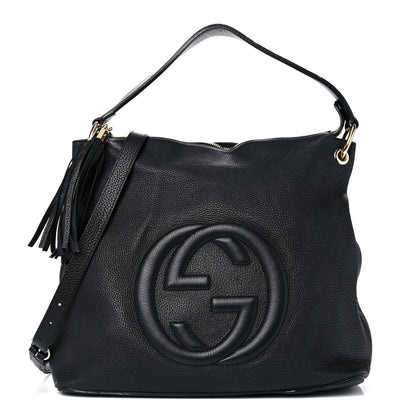 Gucci Pebbled Calfskin Large Soho Hobo Black 1 of 24