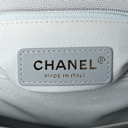 Chanel Caviar Quilted Small Coco Handle Flap Light Grey 7 of 9