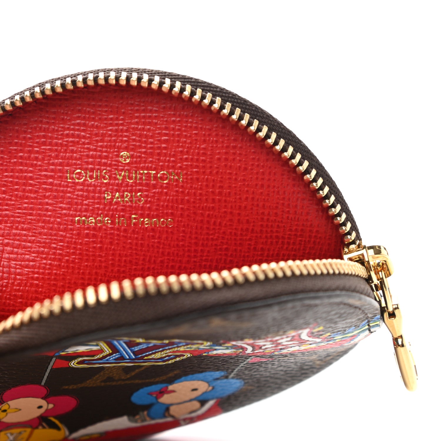 Louis Vuitton Monogram 2020 Christmas Animation Bumper Cars Round Coin Purse Coquelicot 5 of 6