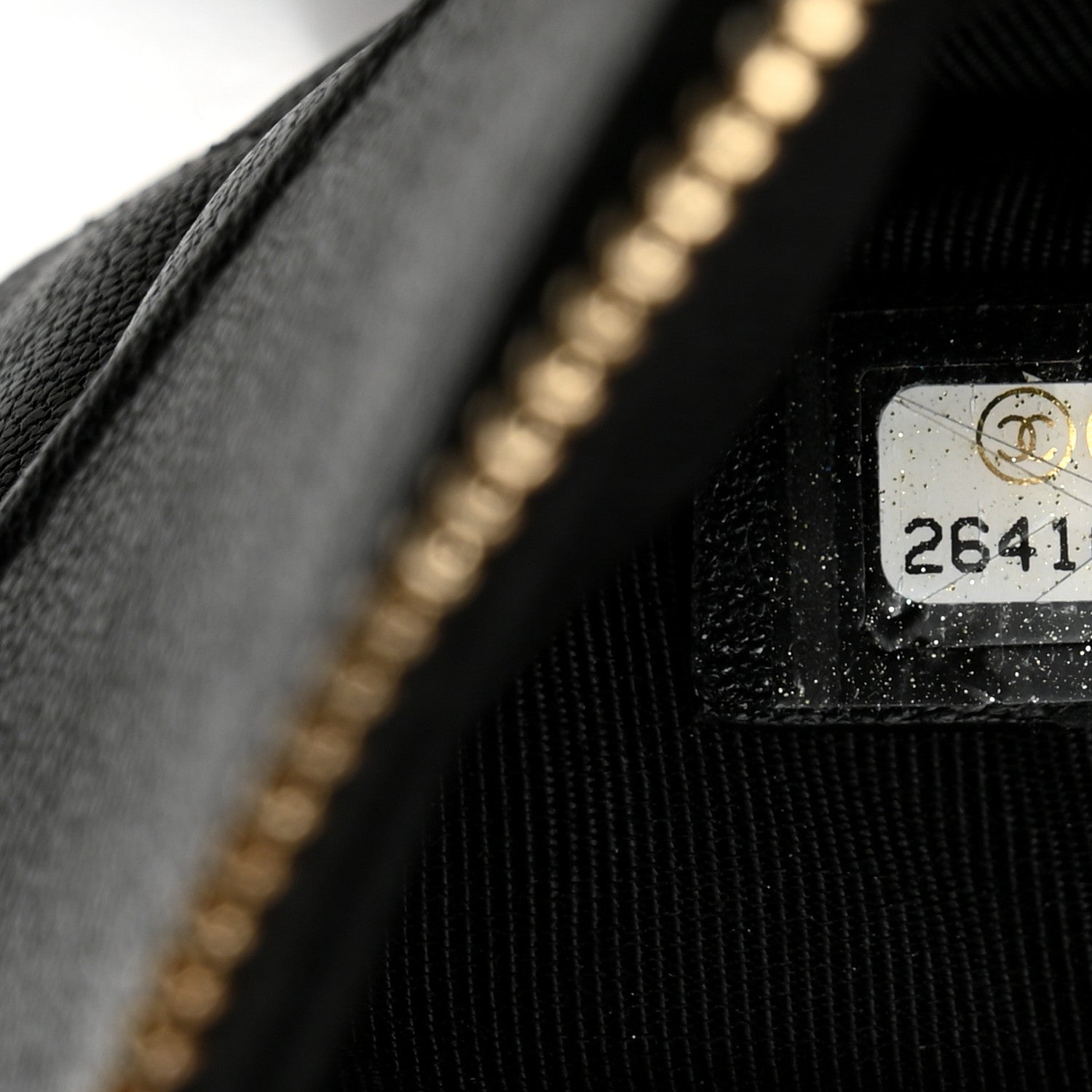 Chanel Caviar Quilted Mademoiselle Vintage Large Zip Pouch Black 8 of 8