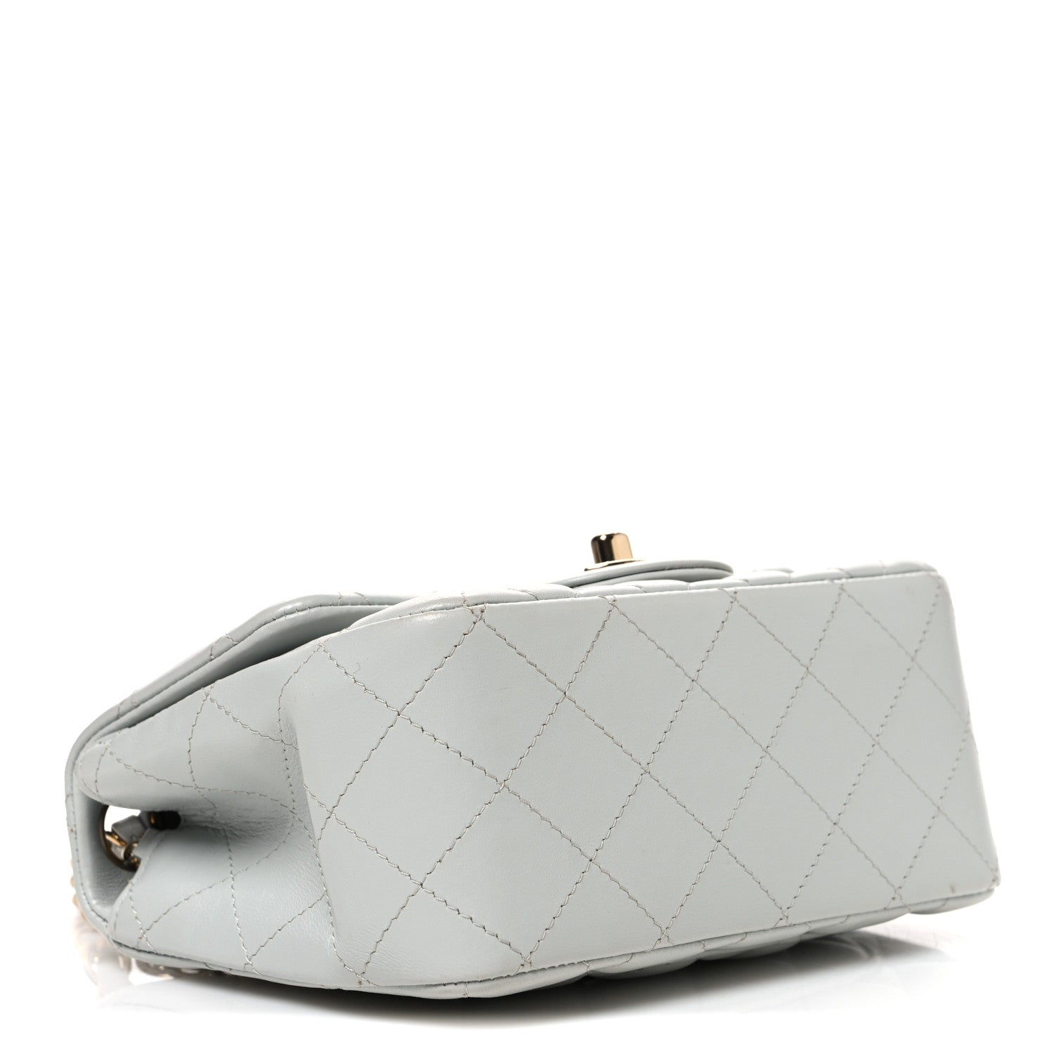 Chanel Lambskin Quilted Mini Square Flap Light Grey 1913607