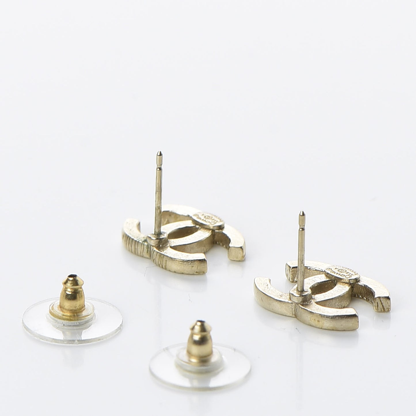 Crystal CC Earrings Light Gold