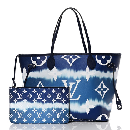 Louis Vuitton Monogram Escale Neverfull MM Blue 1 of 9