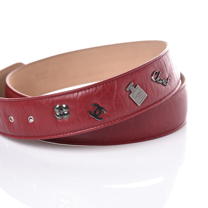 Chanel Aged Calfskin Charm Belt 90 36 Burgundy 4 of 10