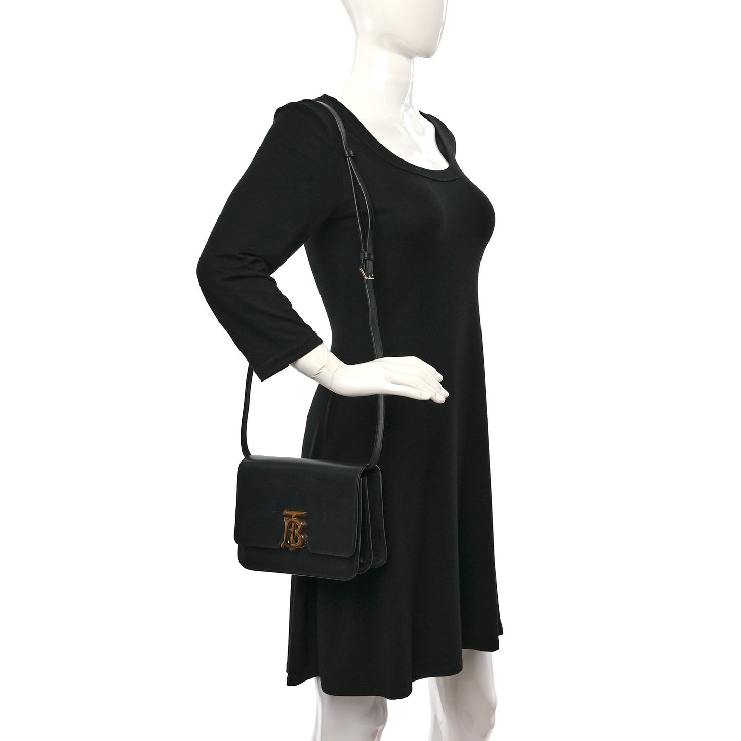 Calfskin Medium TB Bag Black