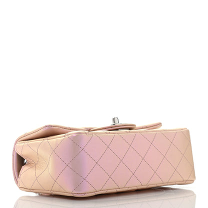 Chanel Iridescent Calfskin Quilted Mini Rectangular Flap Pink 4 of 10