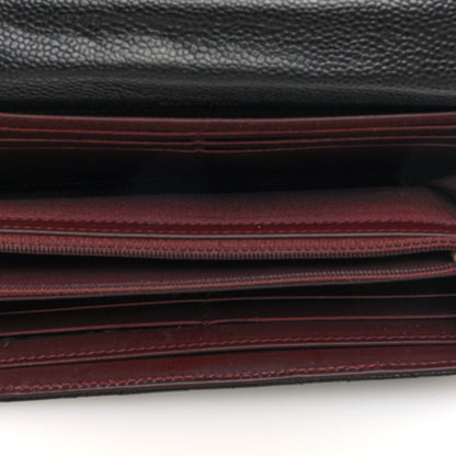 Chanel Caviar Quilted Large Gusset Flap Wallet Black 5 of 7