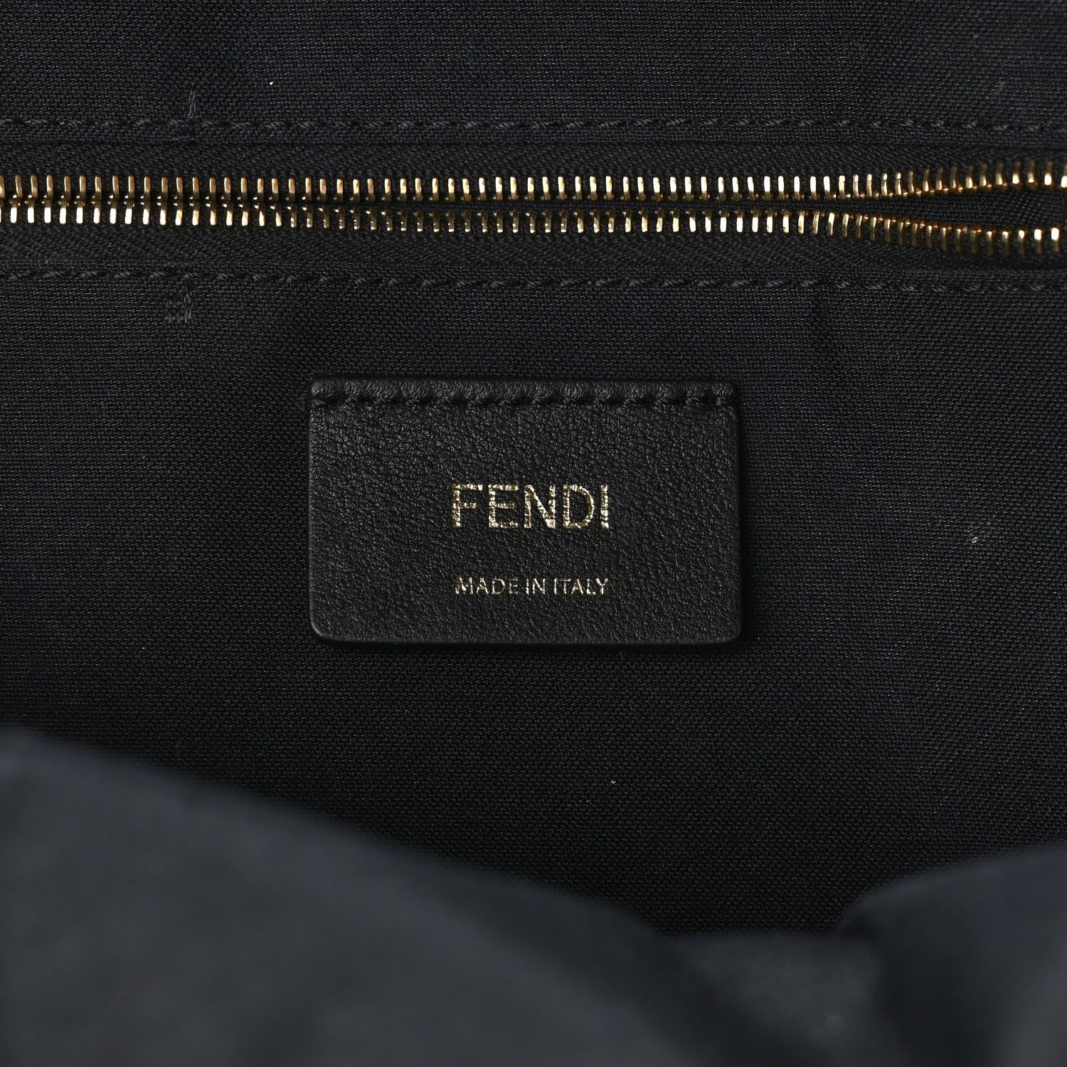 Fendi Vitello Bi-Color FF 1974 Embossed Mini Backpack Maya Black 5 of 9