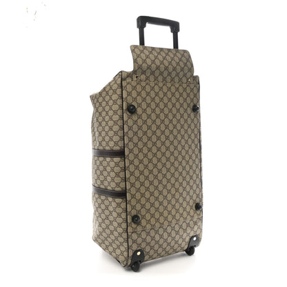 Gucci GG Plus Monogram Large Carry On Duffle Trolley Beige Ebony Cocoa Dark Chocolate 4 of 14
