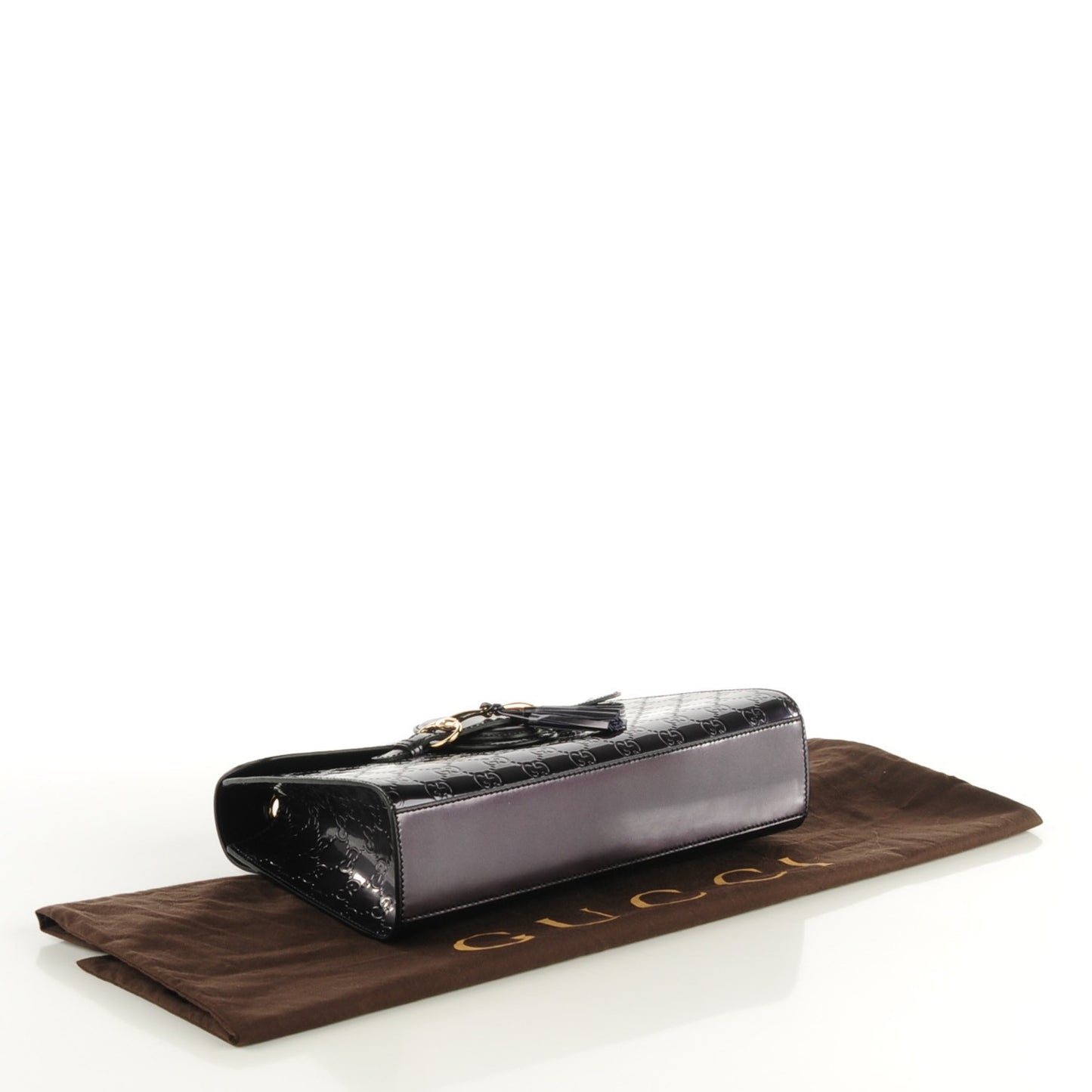 Shine Guccissima Medium Emily Chain Shoulder Bag Melanzana
