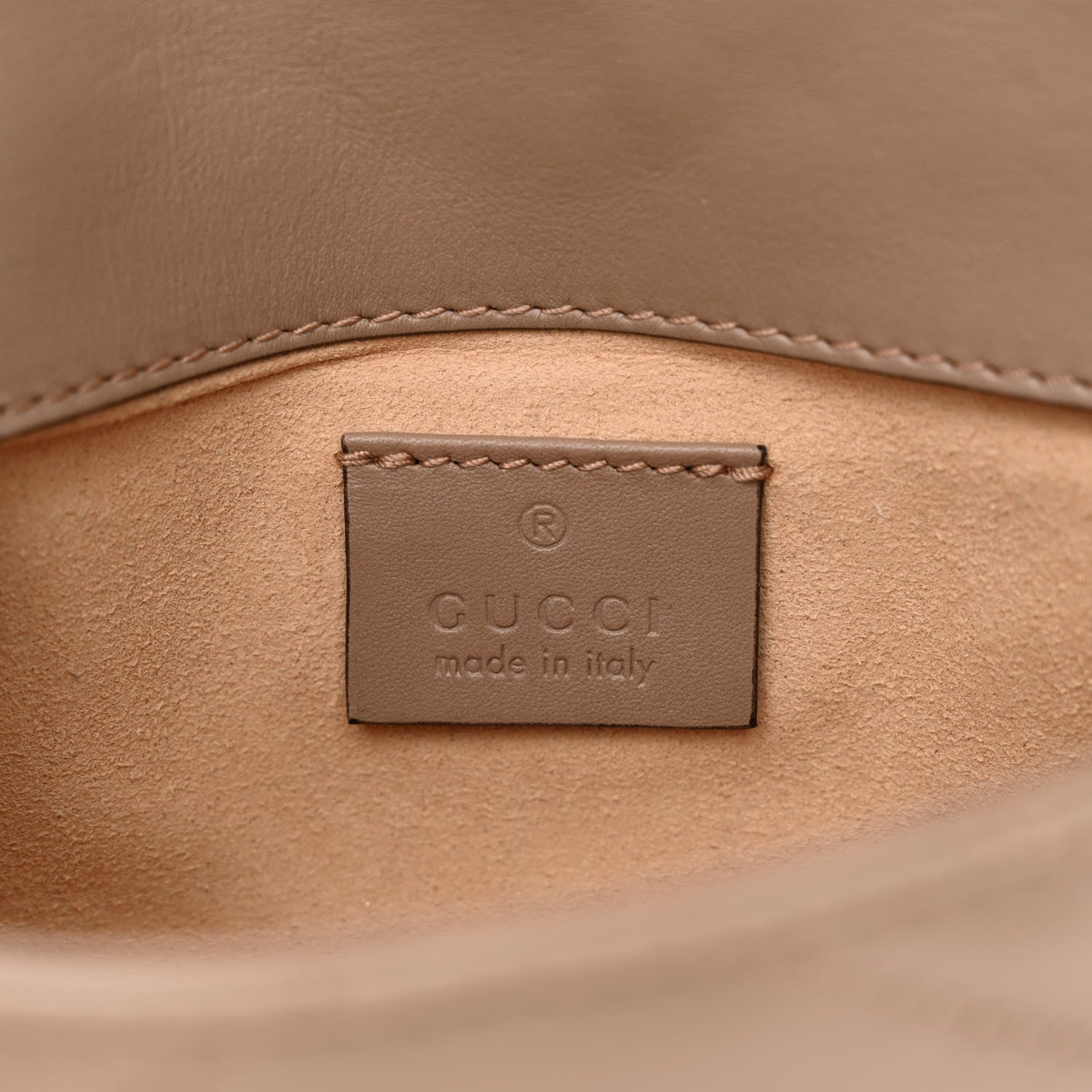 Gucci Calfskin Matelasse Super Mini GG Marmont Shoulder Bag Porcelain Rose 6 of 10
