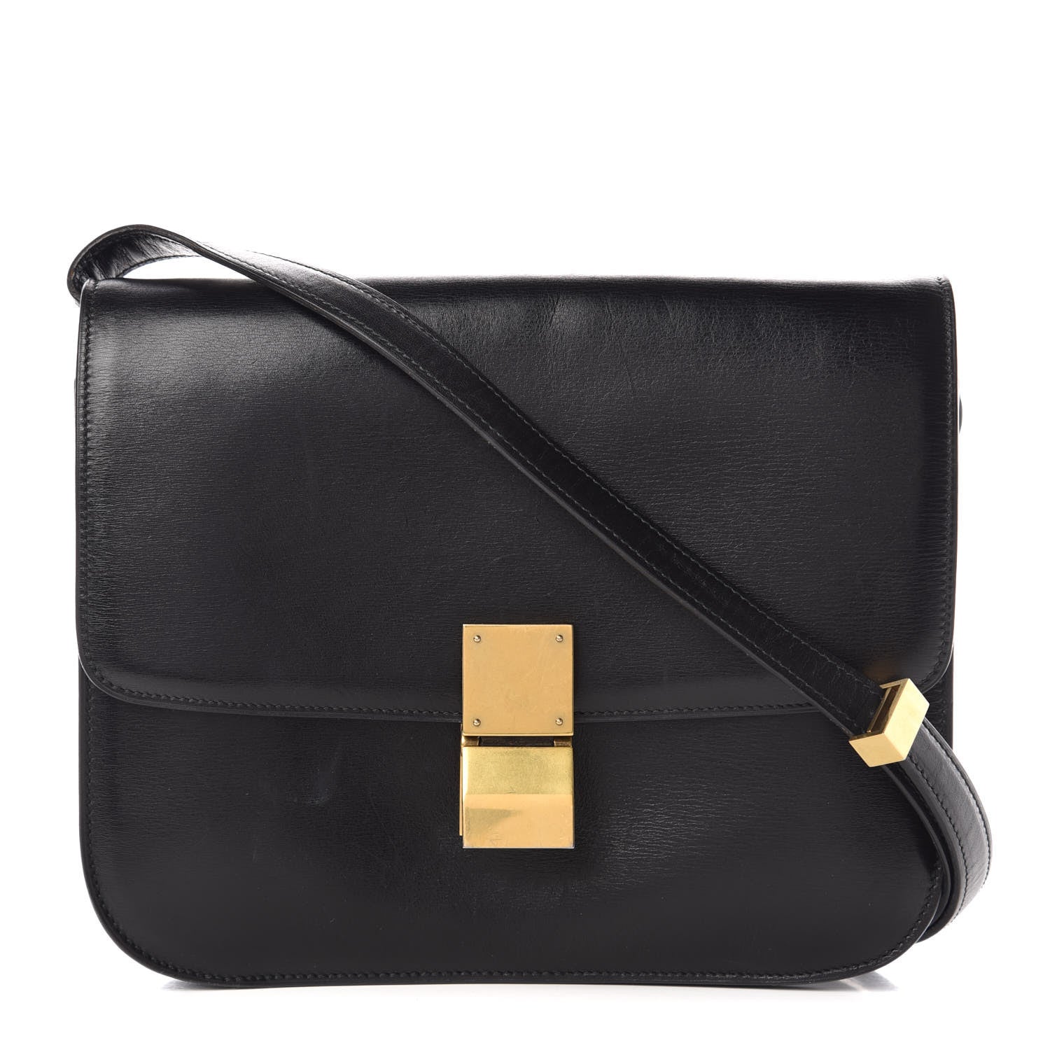 Celine Box Calfskin Medium Classic Box Flap Bag Black 1 of 7