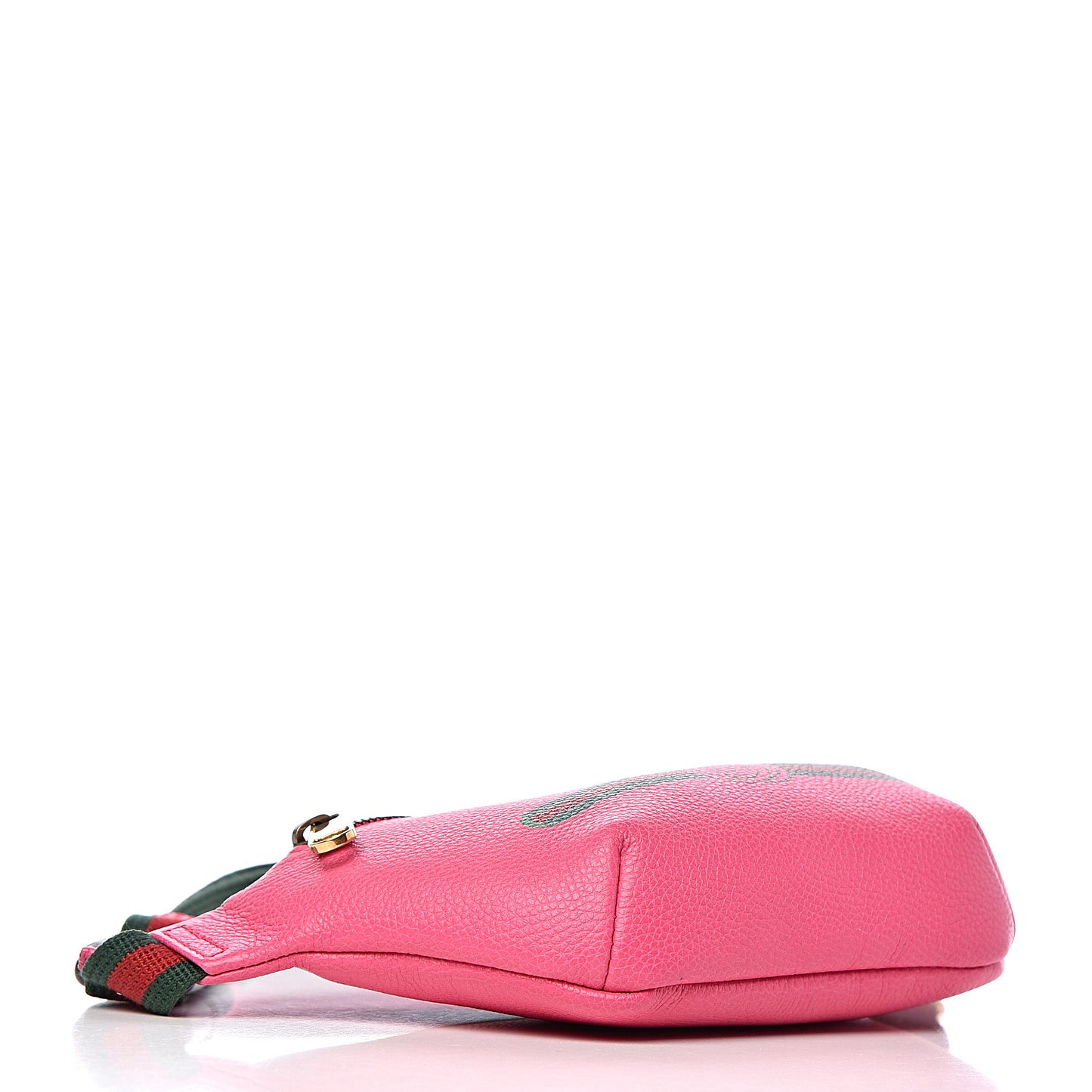 Grained Calfskin Small Logo Belt Bag Box Pink Green