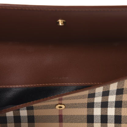 Burberry Haymarket Check Continental Wallet Brown 9 of 10
