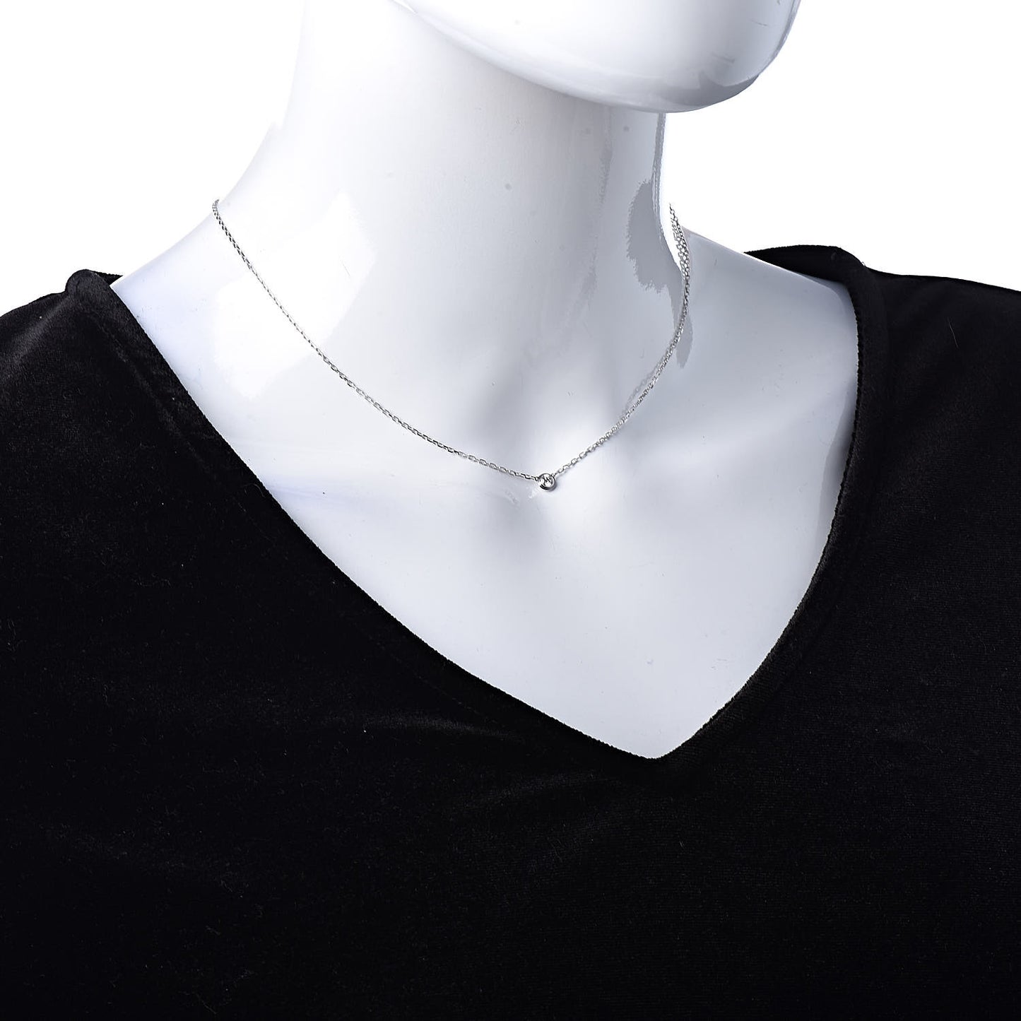 18K White Gold Diamond SM D'Amour Pendant Necklace