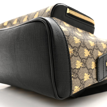 Gucci GG Supreme Monogram Bees Print Small Day Backpack Beige Oro Black 10 of 10