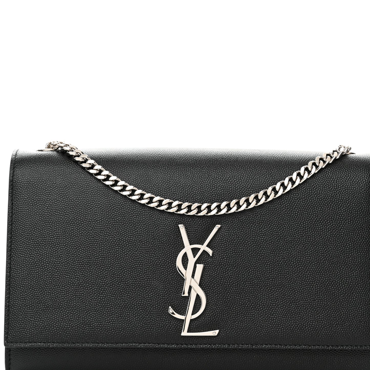 Grain De Poudre Medium Classic Monogram Kate Satchel Black