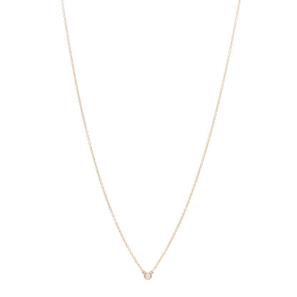 Tiffany 18K Rose Gold Diamond .03ct Elsa Peretti Diamonds by the Yard Pendant Necklace 1 of 4
