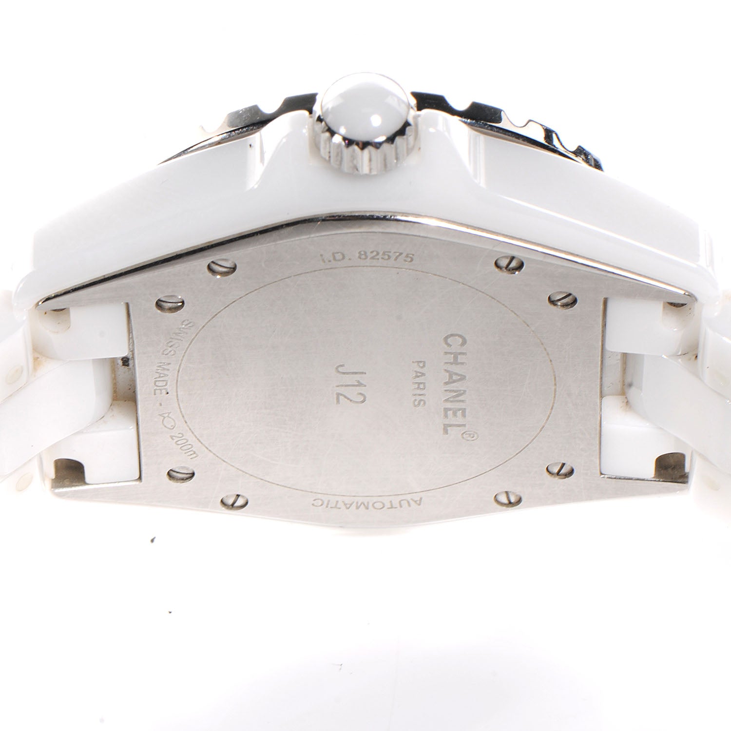 Chanel Stainless Steel Ceramic 38mm J12 Automatic Watch White 4 of 5