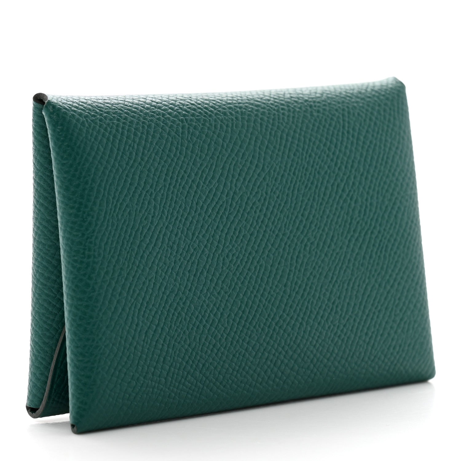 Hermes Epsom Calvi Duo Card Case Malachite 3 of 8
