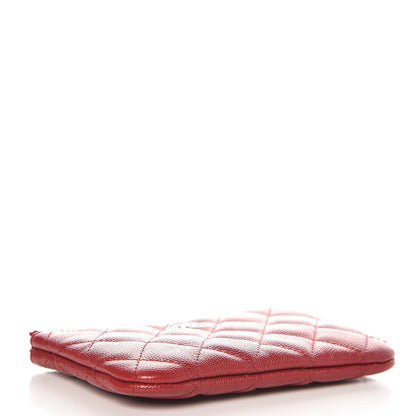 Chanel Caviar Quilted Small Cosmetic Case Dark Red 4 of 7