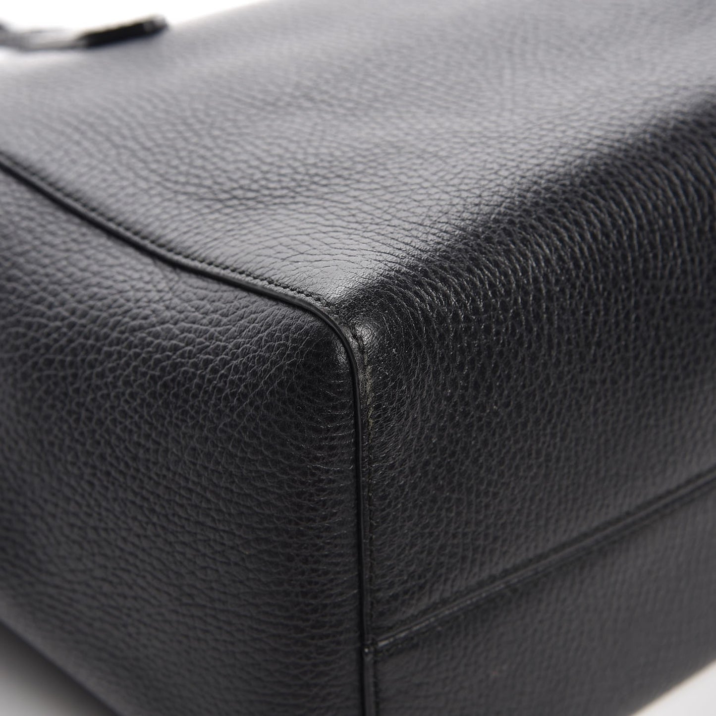 Pebbled Calfskin Small Swing Tote Black
