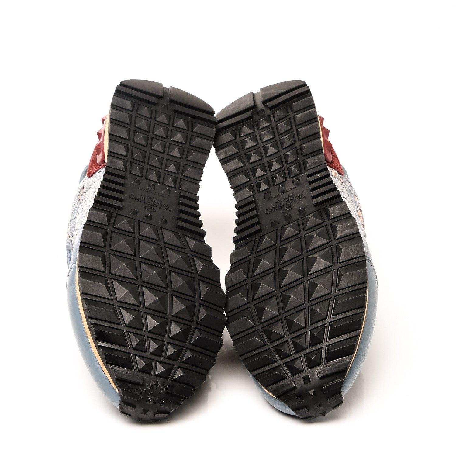 Valentino Garavani Macrame Lace Suede Womens Rockrunner Sneakers 36 Cristall 5 of 9