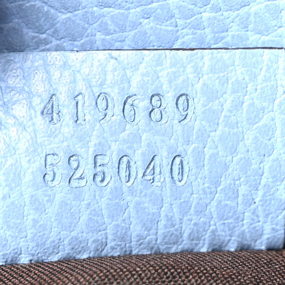 Gucci Calfskin Medium Braided Handle Gifford Tote Blue 6 of 9