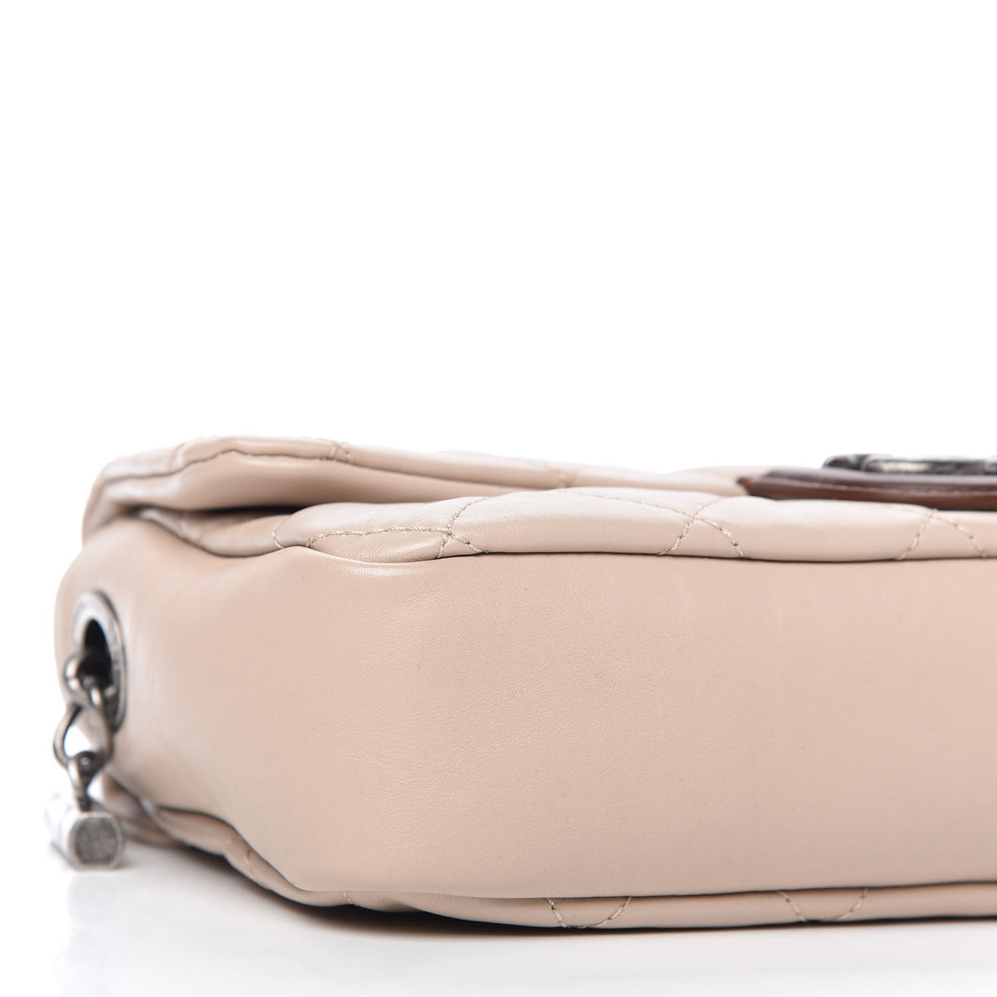 Calfskin Large Country Chic Flap Ecru Brown