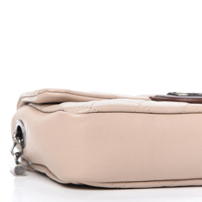 Chanel Calfskin Large Country Chic Flap Ecru Brown 6 of 11