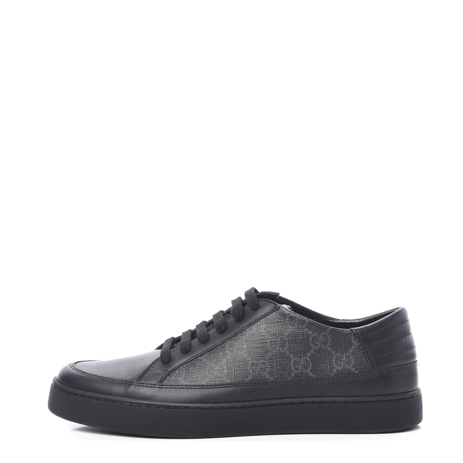 Gucci GG Supreme Monogram Mens Sneakers 6.5 Black 1 of 9
