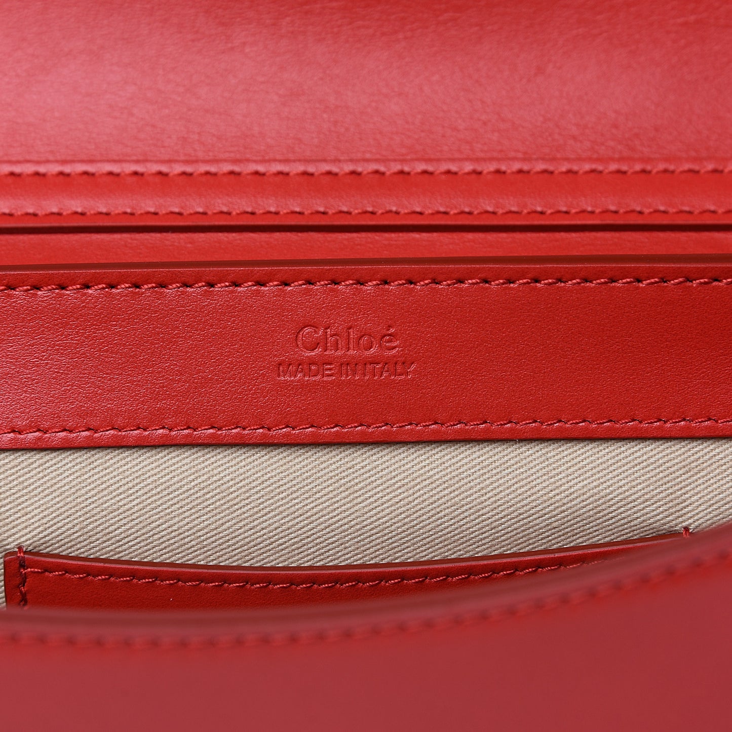 Calfskin Suede C Clutch With Chain Plaid Red