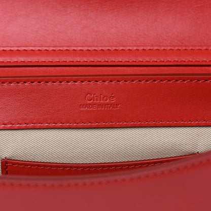 Chloe Calfskin Suede C Clutch With Chain Plaid Red 5 of 11