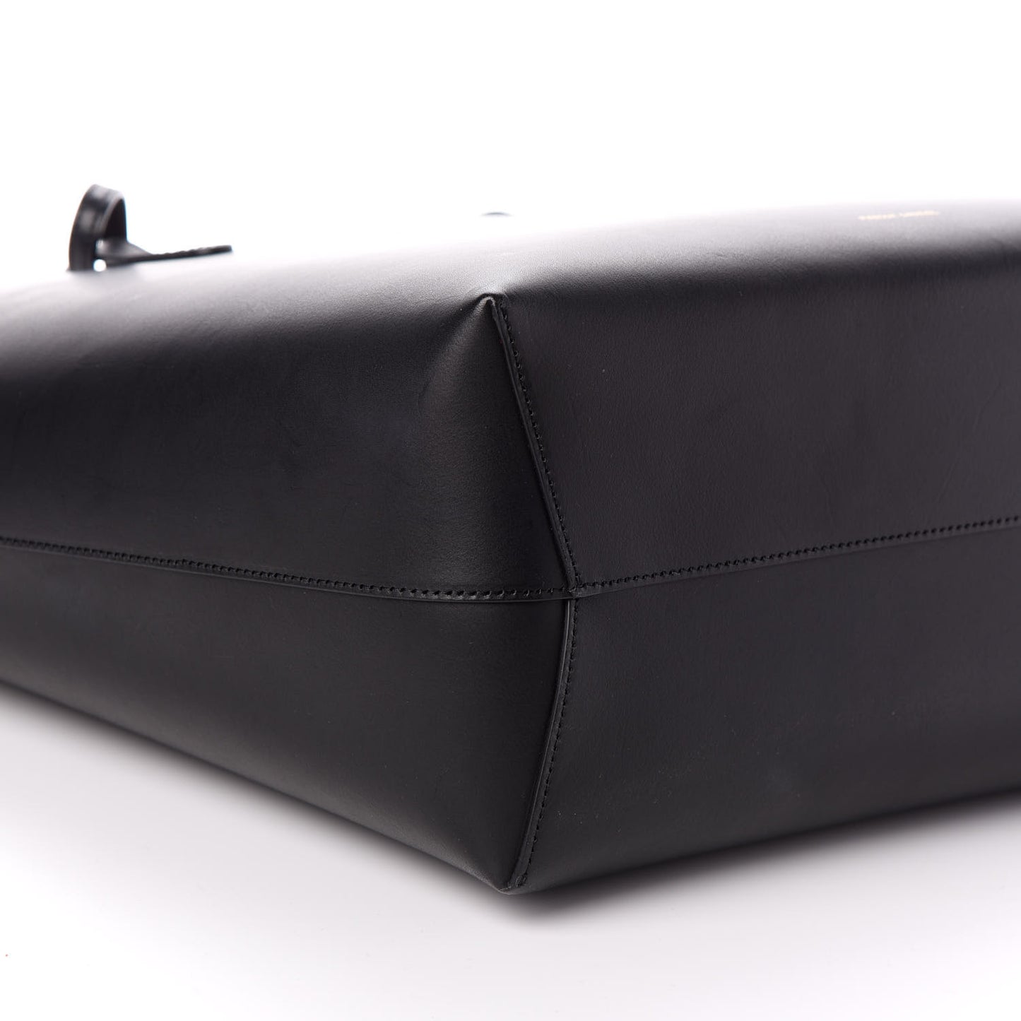 Calfskin Large Shopping Tote Black Flamma