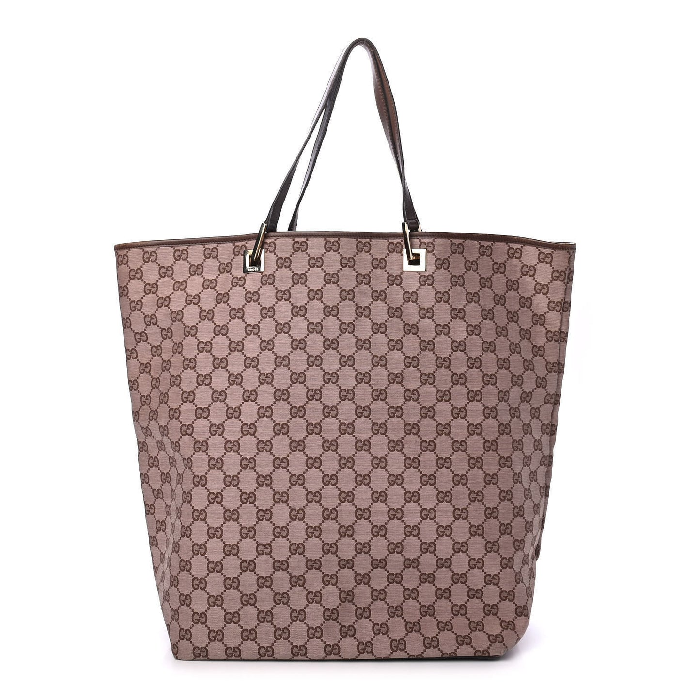 Monogram Large Bucket Tote Dark Brown