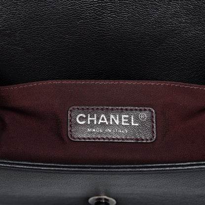 Chanel Goatskin Quilted Patent Small Duo Boy Flap Black 6 of 11