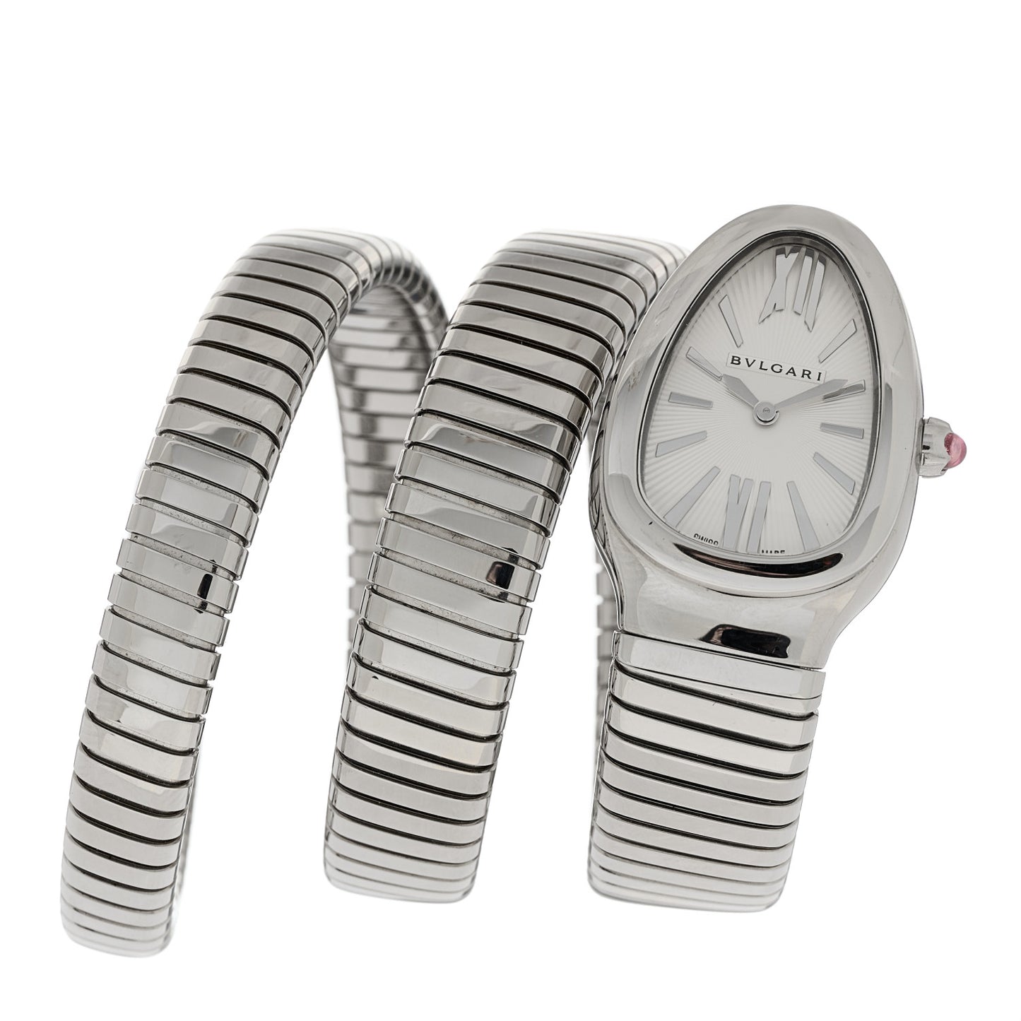Stainless Steel 35mm Serpenti Tubogas Double Spiral Quartz Watch
