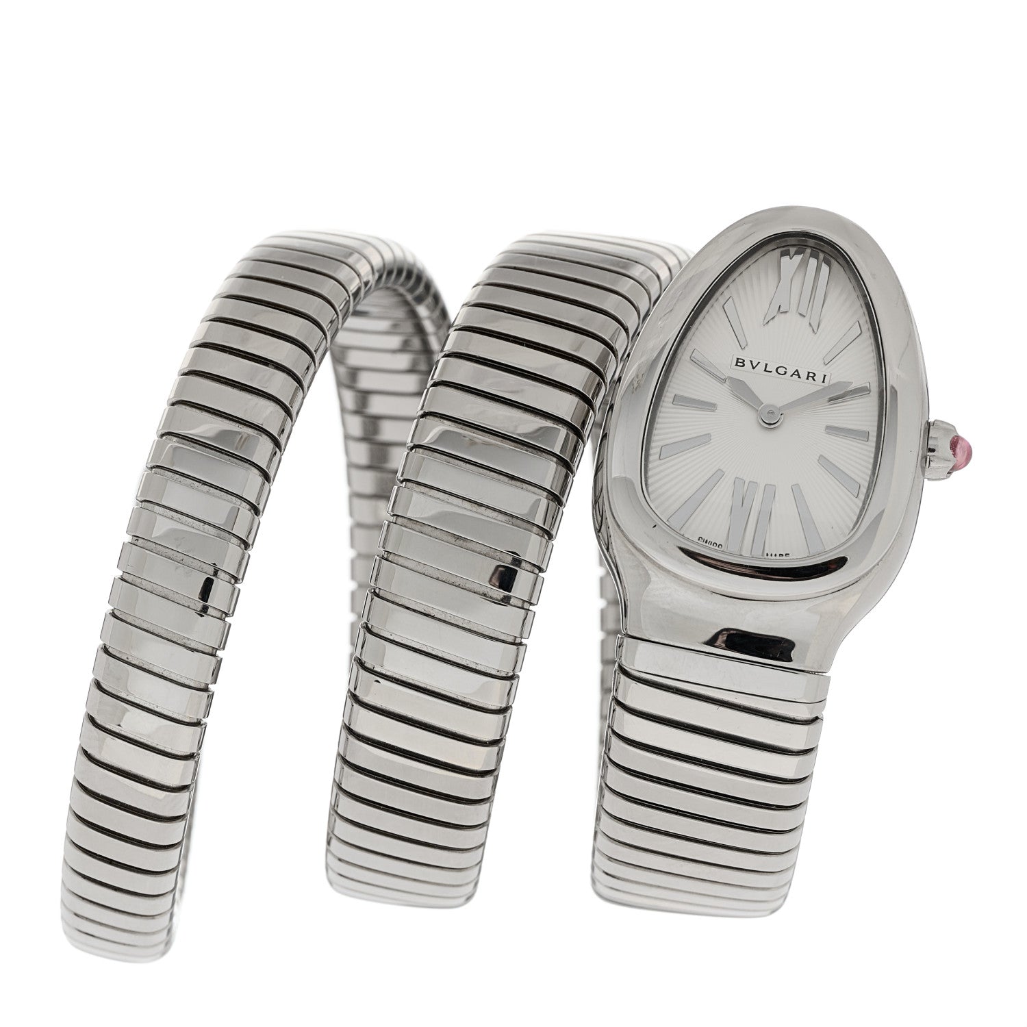 Bulgari Stainless Steel 35mm Serpenti Tubogas Double Spiral Quartz Watch 1 of 4