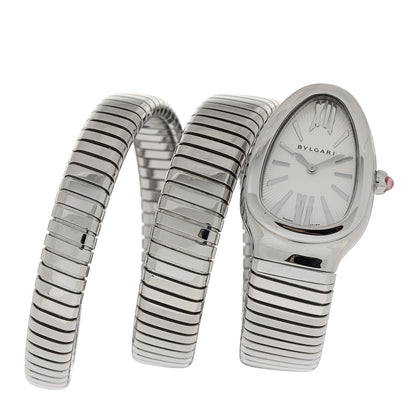 Bulgari Stainless Steel 35mm Serpenti Tubogas Double Spiral Quartz Watch 1 of 4