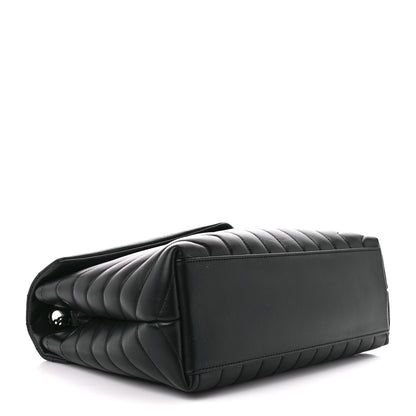 Saint Laurent Calfskin Y Quilted Monogram Monochrome Medium Loulou Chain Satchel Black 4 of 12