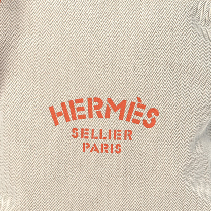 Hermes Canvas Swift Aline Grooming Bag Orange 7 of 9