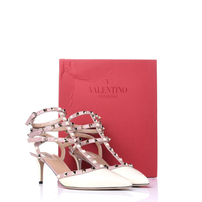 Valentino Garavani Patent Nappa Rockstud Ankle Strap 65mm Pumps 41 Light Ivory Poudre 9 of 9
