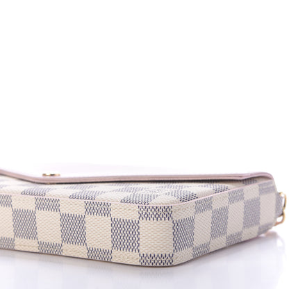 Louis Vuitton Damier Azur Calfskin Pochette Felicie Eau de Rose 5 of 11