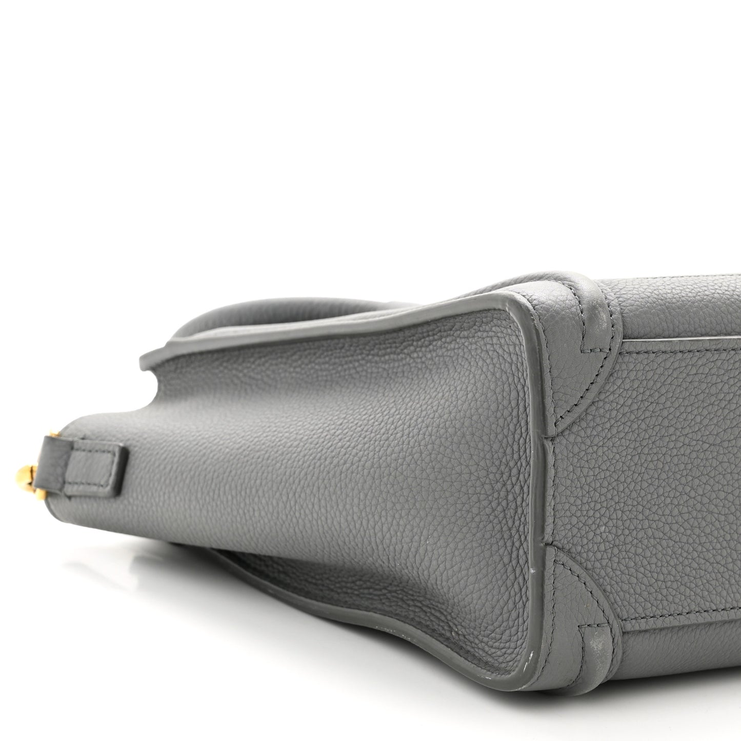 Drummed Calfskin Nano Luggage Kohl