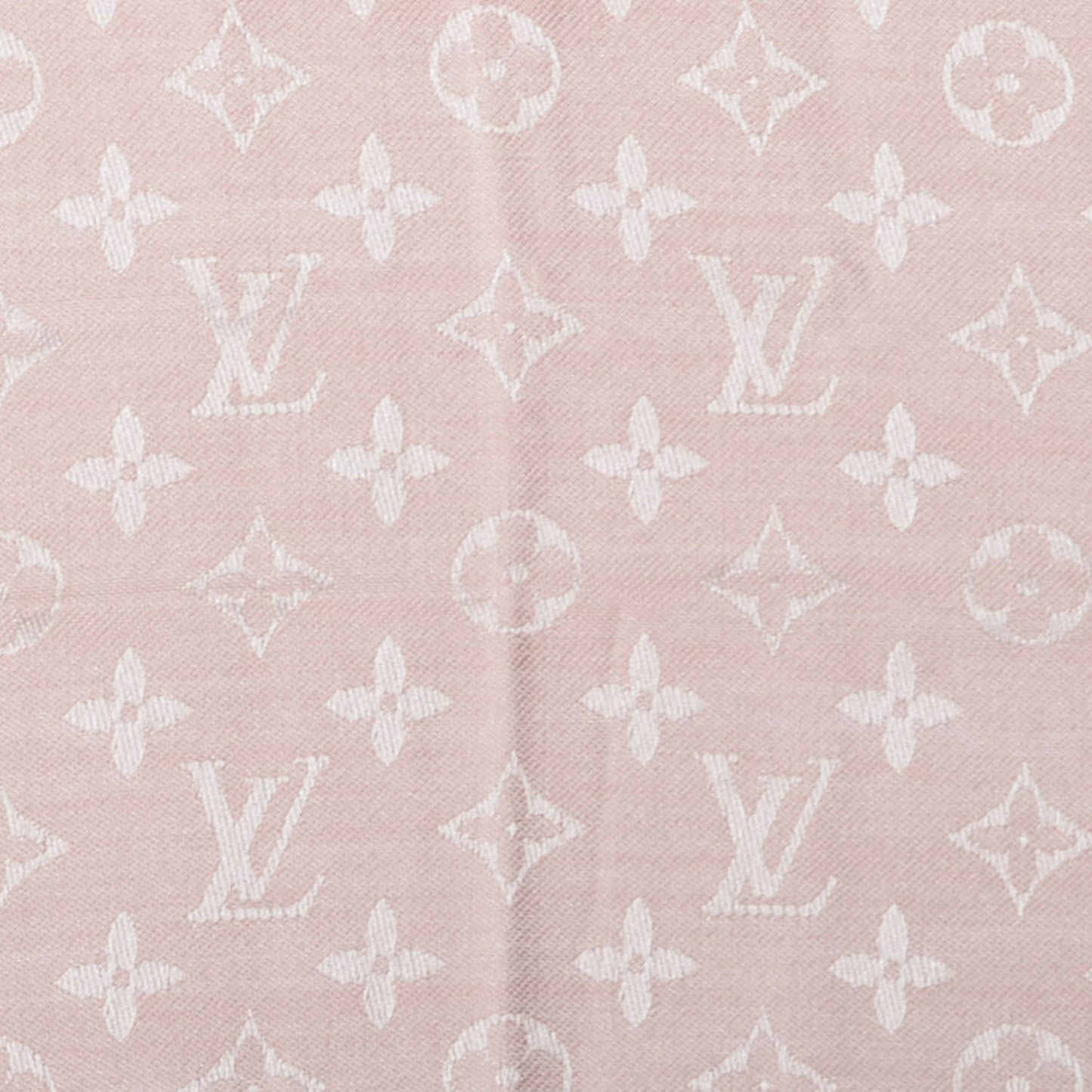 Silk Wool Monogram Denim Shawl Rose